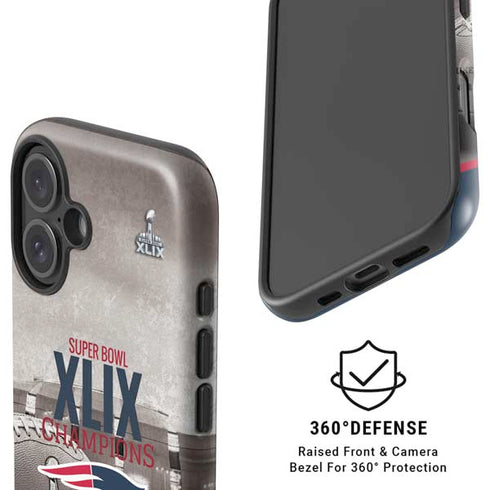 NFL Patriots Super Bowl XLIX Champs iPhone 16 Magsafe Impact Case